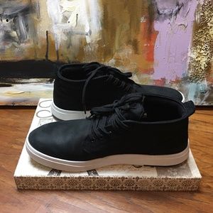 NEW Mens Timberland Davis Square Black Nubuck Chukka Shoes Sneakers Low Tops